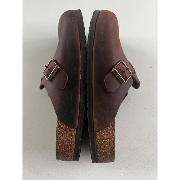 Birkenstock Boston Soft Footbed Havana leather Clogs Slides size 44 NEW main image 5